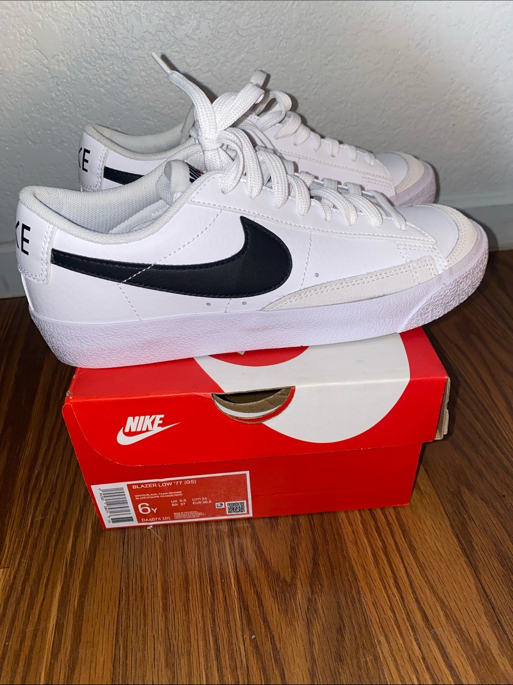 Nike Blazer Low '77 Vintage White with Black Swoosh